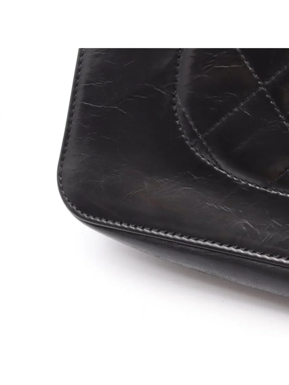 Chanel Shoulder Bag Quilted 2-Way Black Leather Chain